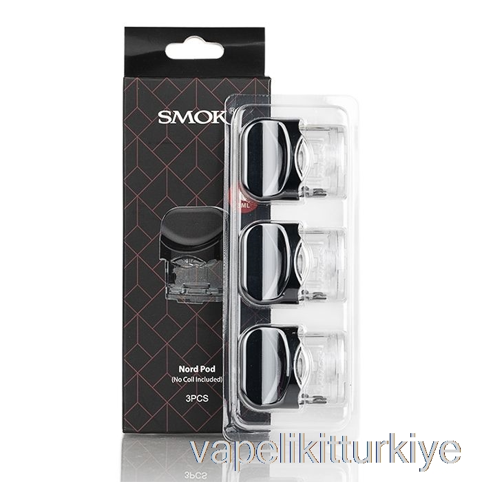 Vape Elektronik Sigara Smok Nord Yedek Pod Kartuşları Nord 3'lü Paket Podlar [bobin Dahil Değil]